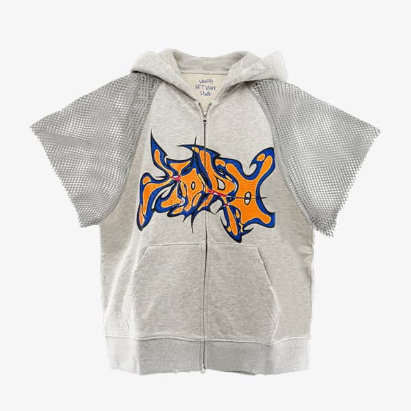 HORO tour mesh sleeve zip-up